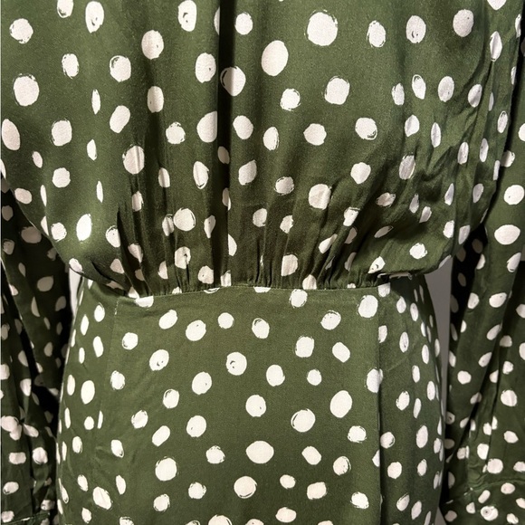 Velvet by Graham & Spencer Tie Front Wrap Polka Dot Long Sleeve Dress - Picture 11 of 14